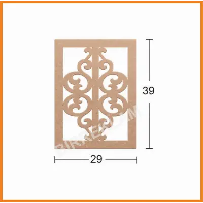 Boyanabilir Dekoratif Desen Duvar Dekorasyonu 39x29 cm mdl3
