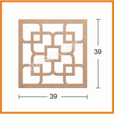 Boyanabilir Dekoratif Desen Duvar Dekorasyonu 39x39 cm mdl18