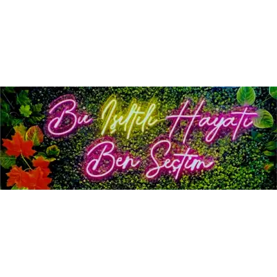 Bu Işıltılı Hayatı Ben Seçtim Yazılı Neon Led Aydınlatma