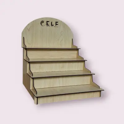 Dekoratif Ahşap Ürün Teşhir Standı 45x30 MDL5