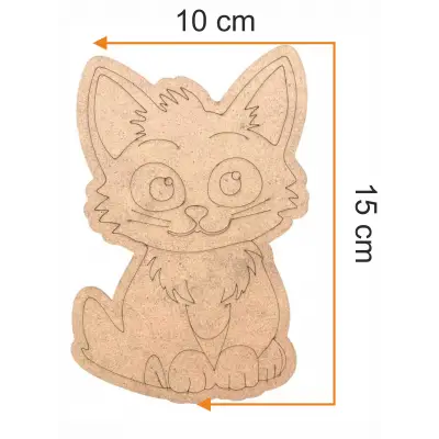Kedi Ahşap Boyama Okul Diy Etkinlik Aktivite Sanat