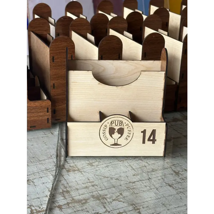 Ahşap Cafe Restaurant ve Oteller için Masa Üstü Peçetelik MDL 7