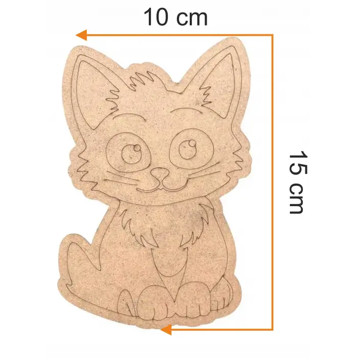 Kedi Ahşap Boyama Okul Diy Etkinlik Aktivite Sanat