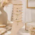 Ahşap Halhal Sergileme Standı 30×12 cm – 3 mm MDF Takı Organizeri