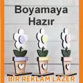 Boyanabilir Bahar çiçekleri saksısı Okul Anaokulu Kreş Aktivite Ektinlik Boyama