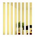 Dekoratif Şerit Gold Ayna Pleksi Duvar Süsü 2.5x100cm 5 Adet( Yapışkanlı )