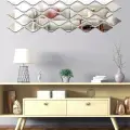 Dekoratif Su Damlası Ayna Pleksi Gümüş Aynalı Duvar Dekoru (6x10cm) 12li Paket