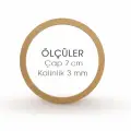 Ham Ahşap 7 Cm Çember Kenar Kalınlığı 0.75 Mm Ip Dolamaya Uygun