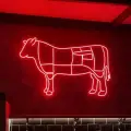 Işıklı Kasap Tabelası Neon Led İç Mekan Levha