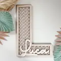 Isime Özel Ahşap Hazeran Rattan Harf Kapı,duvar,dekoratif Süs Tablo