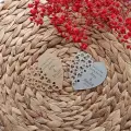 Kalp Dekorlu Gold veya Gümüş Pleksi Magnet
