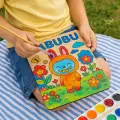 Labubu Karakteri Ahşap Boyama 25x25 cm – Okul Öncesi DIY Etkinlik ve Sanat Aktivitesi