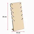 Lazer Kesim Ahşap Kolye Sergileme Standı 25×15 cm  Masaüstü Takı Organizeri