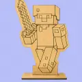 Minecraft Temalı Ahşap Boyama