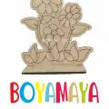 Papatya Çiçeği Boyama Aktivite Sanat Okul Öncesi Anaokulu Kreş Etkinlik 13x12 cm 1 adet