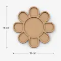 Papatya Şeklinde Boyanabilir Ham MDF Tepsi 18x18 cm – Mozaik Etkinliği ve Kahve Sunumluğu