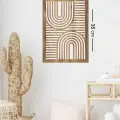 Rustik Boho Tarzı 3lü Ahşap Duvar Dekoru, Modern Ahşap Sanatı, Soyut Ahşap Bohem Ev Dekorasyonu