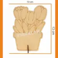 Sevimli Laleler Saksıda Boyama Aktivite Sanat Okul Öncesi Anaokulu Kreş Etkinlik 13x10 cm