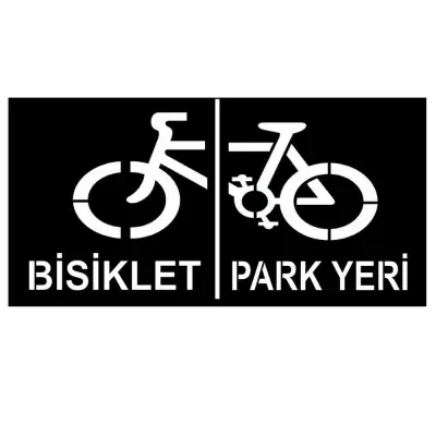 Bisiklet Park Yeri Boyama Şablonu 3 mm Ham MDF 100x200 cm