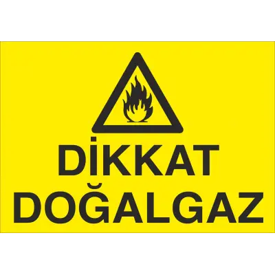 Dikkat Doğalgaz Levhası
