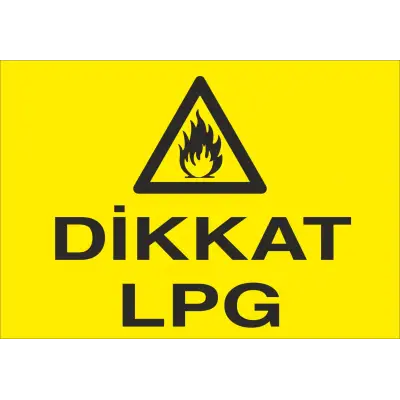 Dikkat LPG Levhası