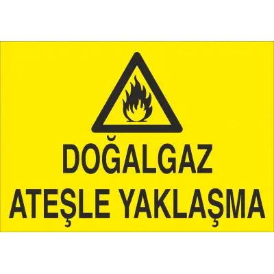 Doğalgaz Ateşle Yaklaşma Levhası