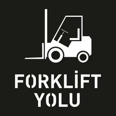 Forklift Yolu Boyama Şablonu 3 mm Ham MDF