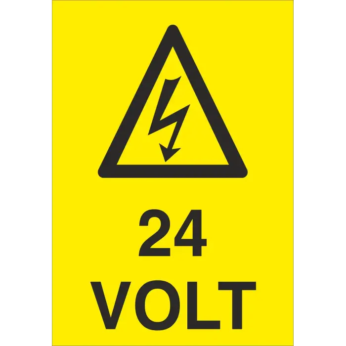 24 Volt Elektrik Uyarı Levhası