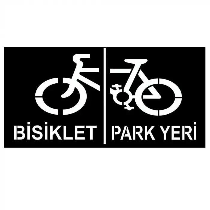 Bisiklet Park Yeri Boyama Şablonu 3 mm Ham MDF 100x200 cm