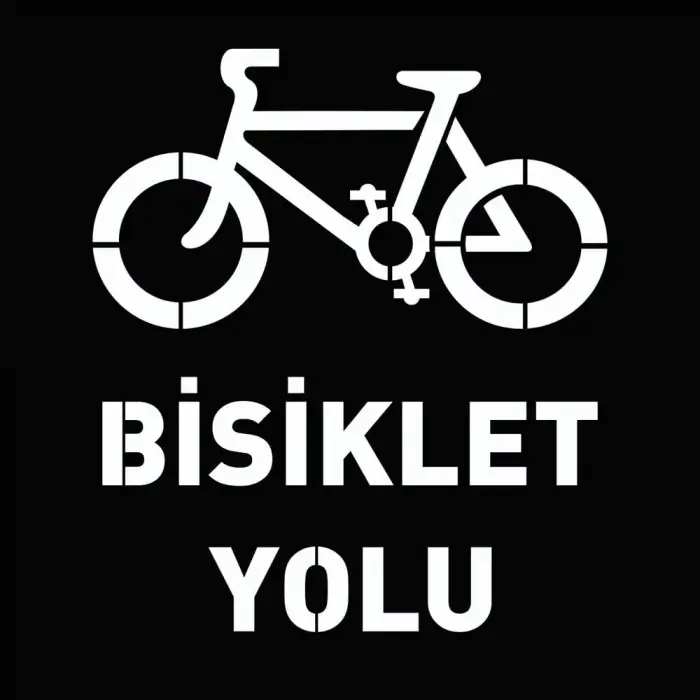Bisiklet Yolu Boyama Şablonu 3 mm Ham MDF