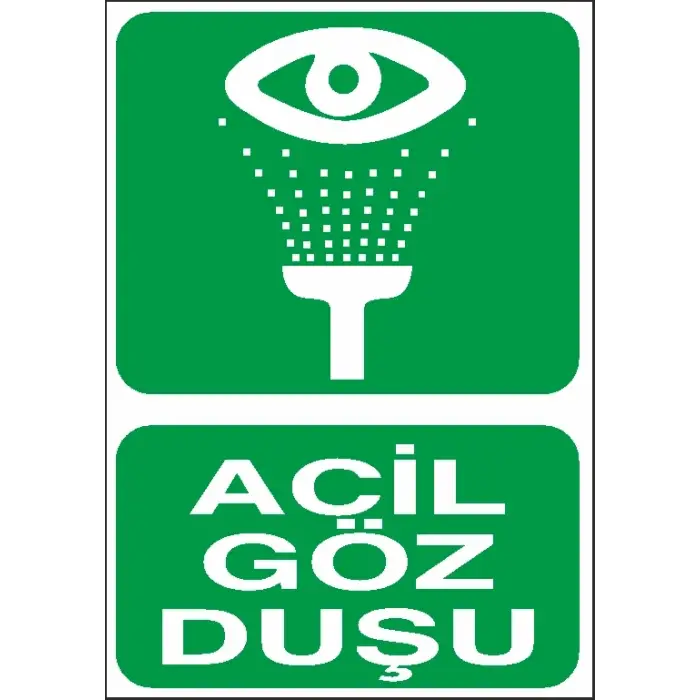 Acil Göz Duşu İş Güvenliği Levhası