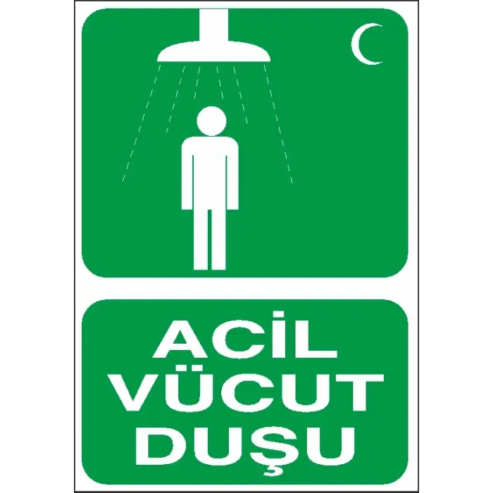 Acil Vücut Duşu İş Güvenliği Levhası