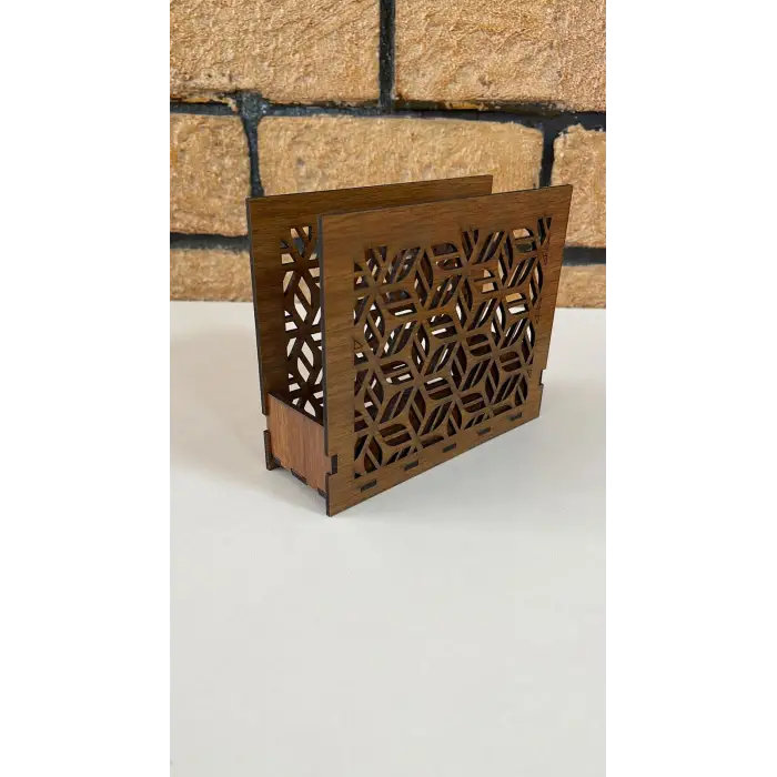 Ahşap Mutfak Peçeteliği 15x13 cm