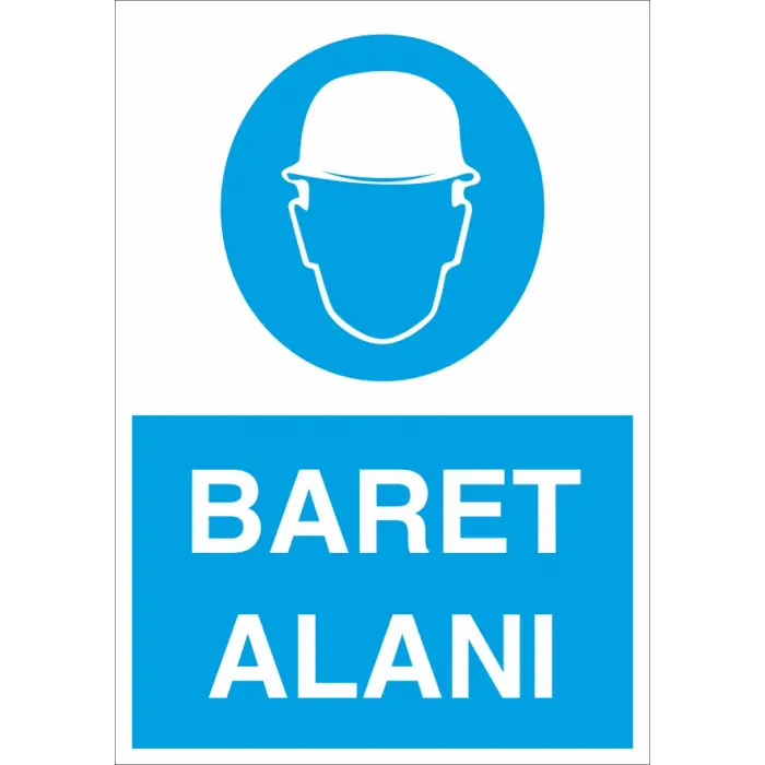 Baret Alanı İş Güvenliği Levhası