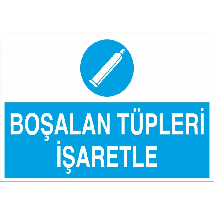 Boşalan Tüpleri İşaretle Levhası Basınçlı Gaz Tüpü Güvenliği