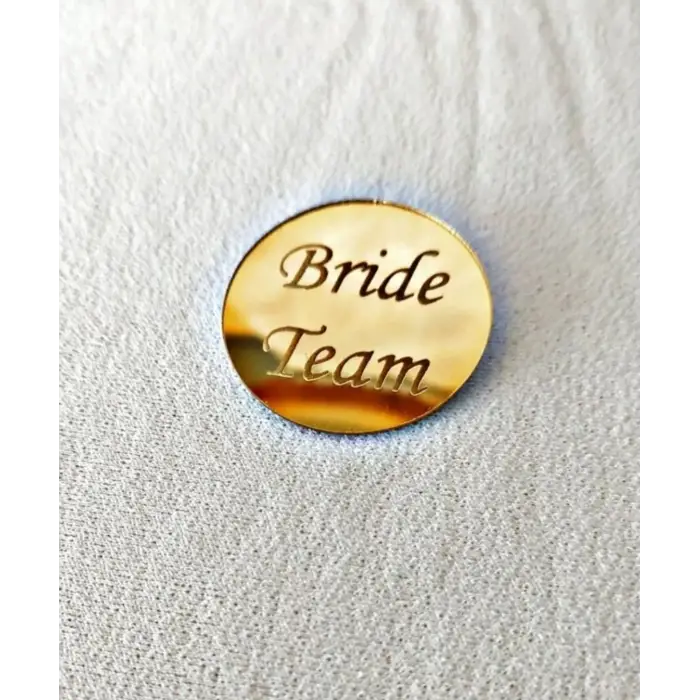 Bride Team Yazılı Gold Pleksi