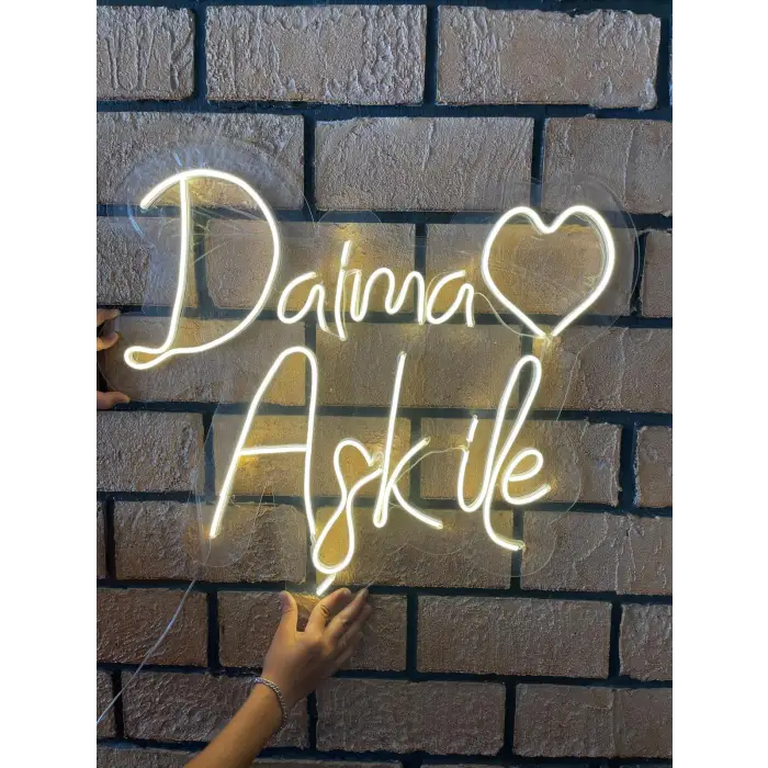 Daima Aşk Ile Yazılı Neon Led