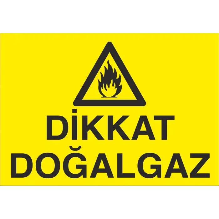 Dikkat Doğalgaz Levhası