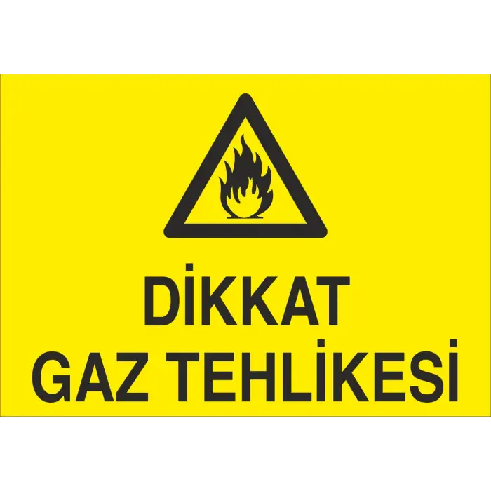 Dikkat Gaz Tehlikesi Levhası