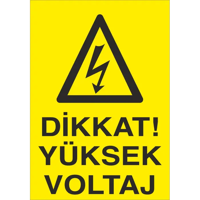 Dikkat Yüksek Voltaj Levhası Elektrik İş Güvenliği