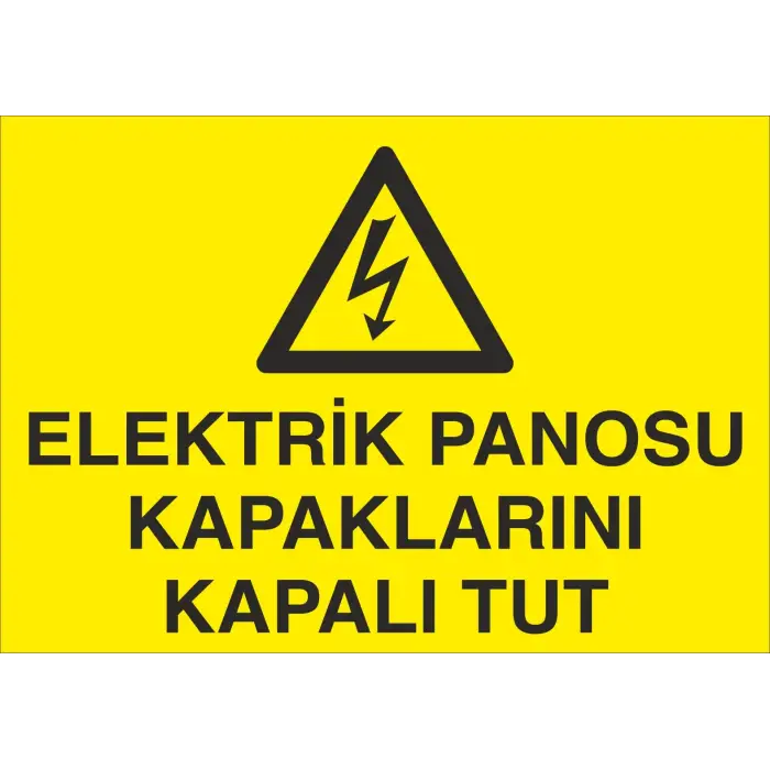 Elektrik Panosu Kapaklarını Kapalı Tut Levhası