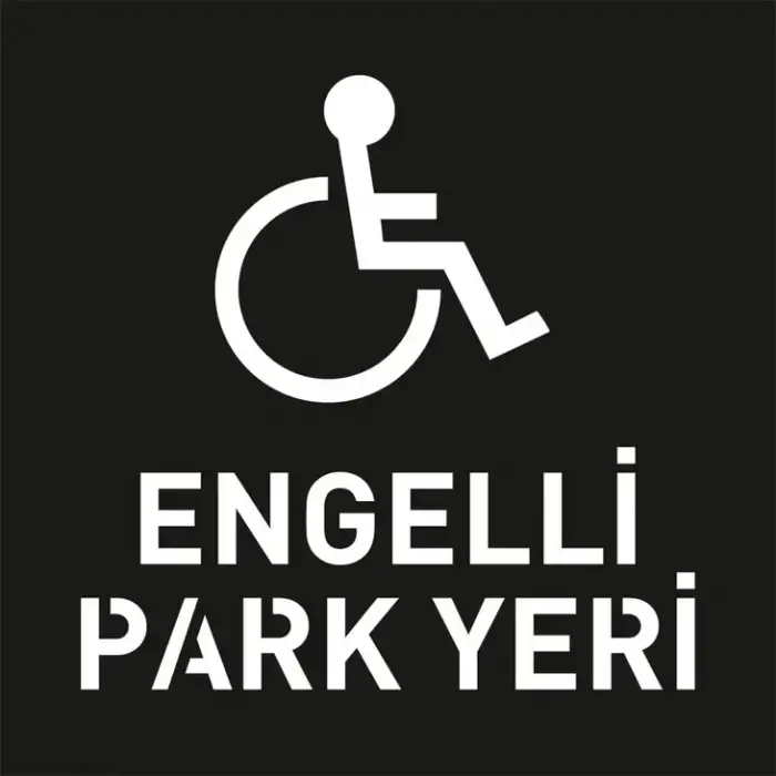 Engelli Park Yeri Boyama Şablonu 3 mm Ham MDF