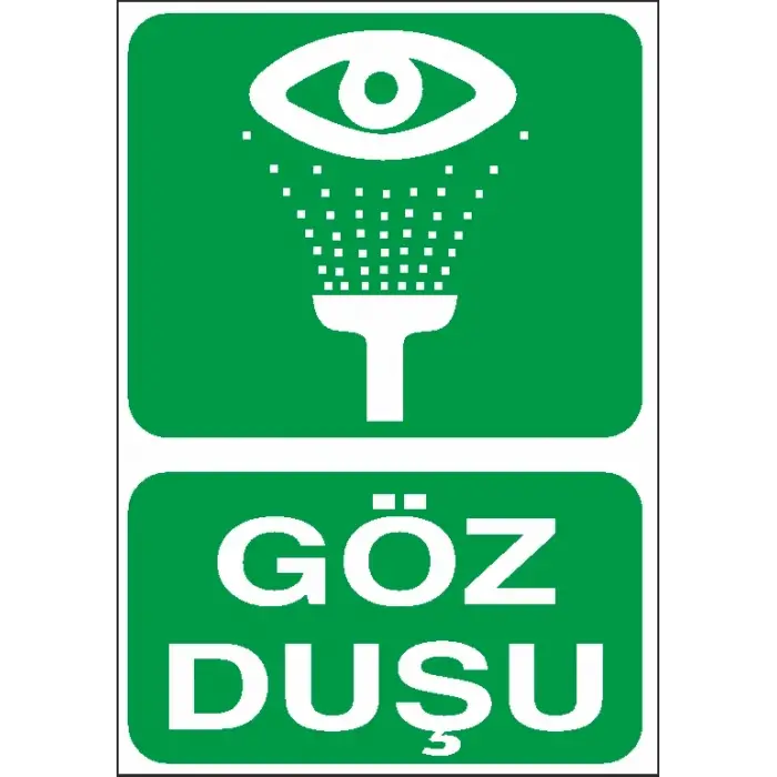 Göz Duşu İş Güvenliği Levhası