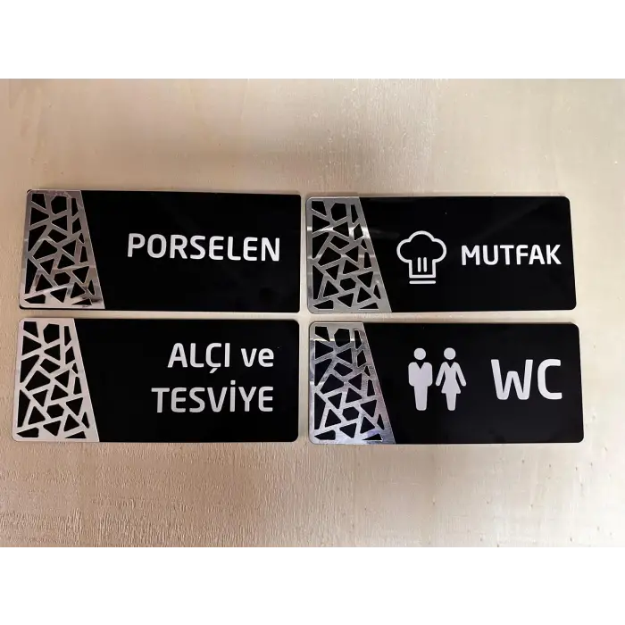 Gümüş Seri Yönlendirme Tabela Levha