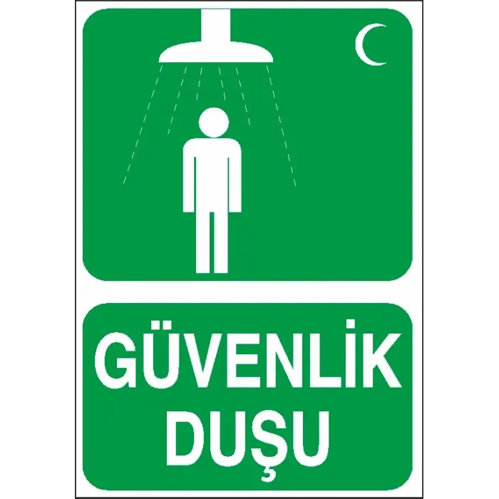 Güvenlik Duşu İş Güvenliği Levhası