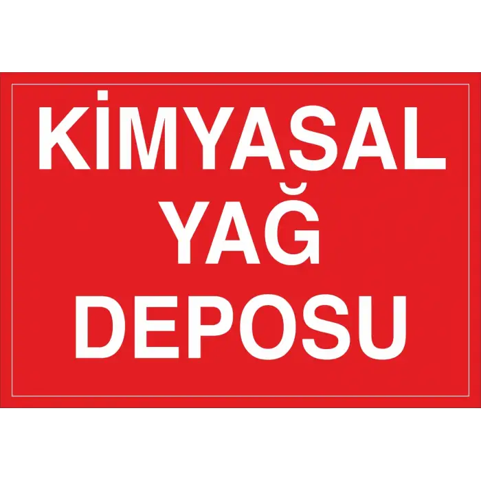 Kimyasal Yağ Deposu Levhası