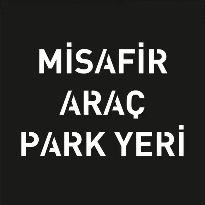 Misafir Araç Park Yeri Boyama Şablonu 3 mm Ham MDF