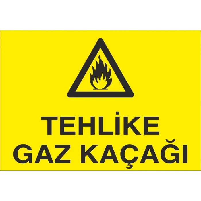 Tehlike Gaz Kaçağı Levhası