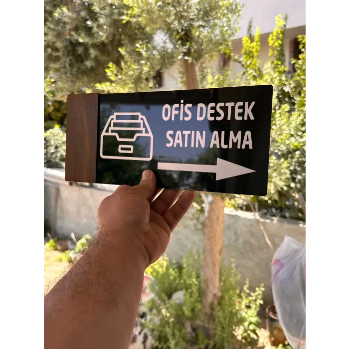 Wooden Seri Yönlendirme Tabela Levha