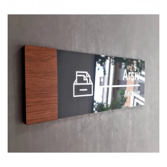 Wooden Seri Yönlendirme Tabela Levha